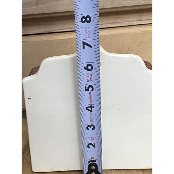 Ditmar Urbach Floral White Porcelain Salt Box Czechoslovakia Wood Lid - Picture 4 of 12